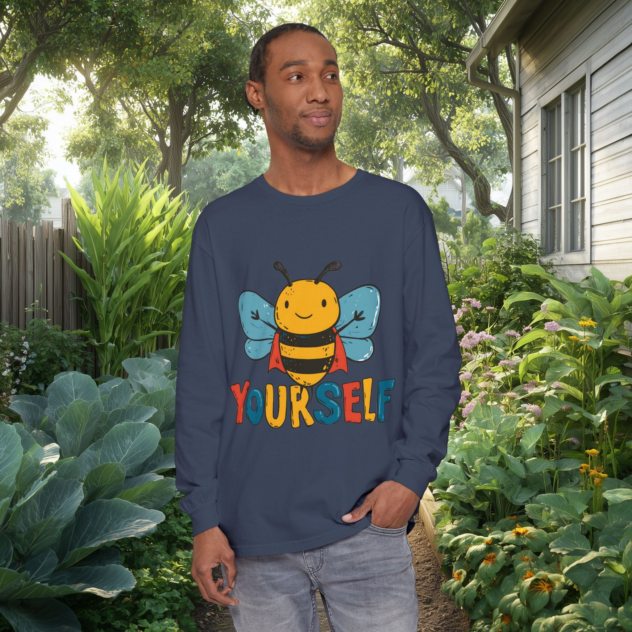 Superhero Bee Yourself Long Sleeve Tee