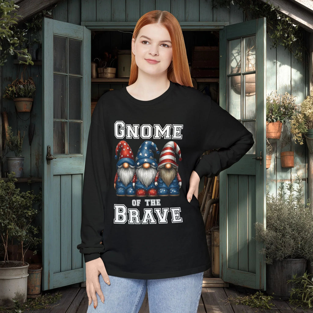 Gnome of the Brave Shirt – Patriotic Gnome Long Sleeve
