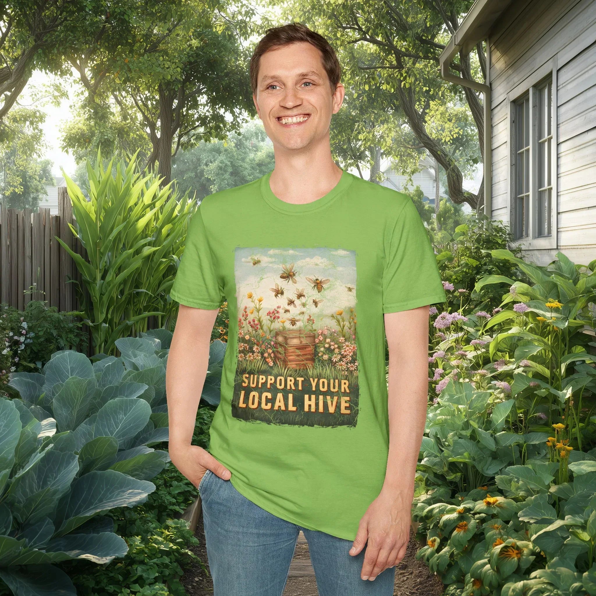 Vintage Support Your Local Hive Bee T-Shirt