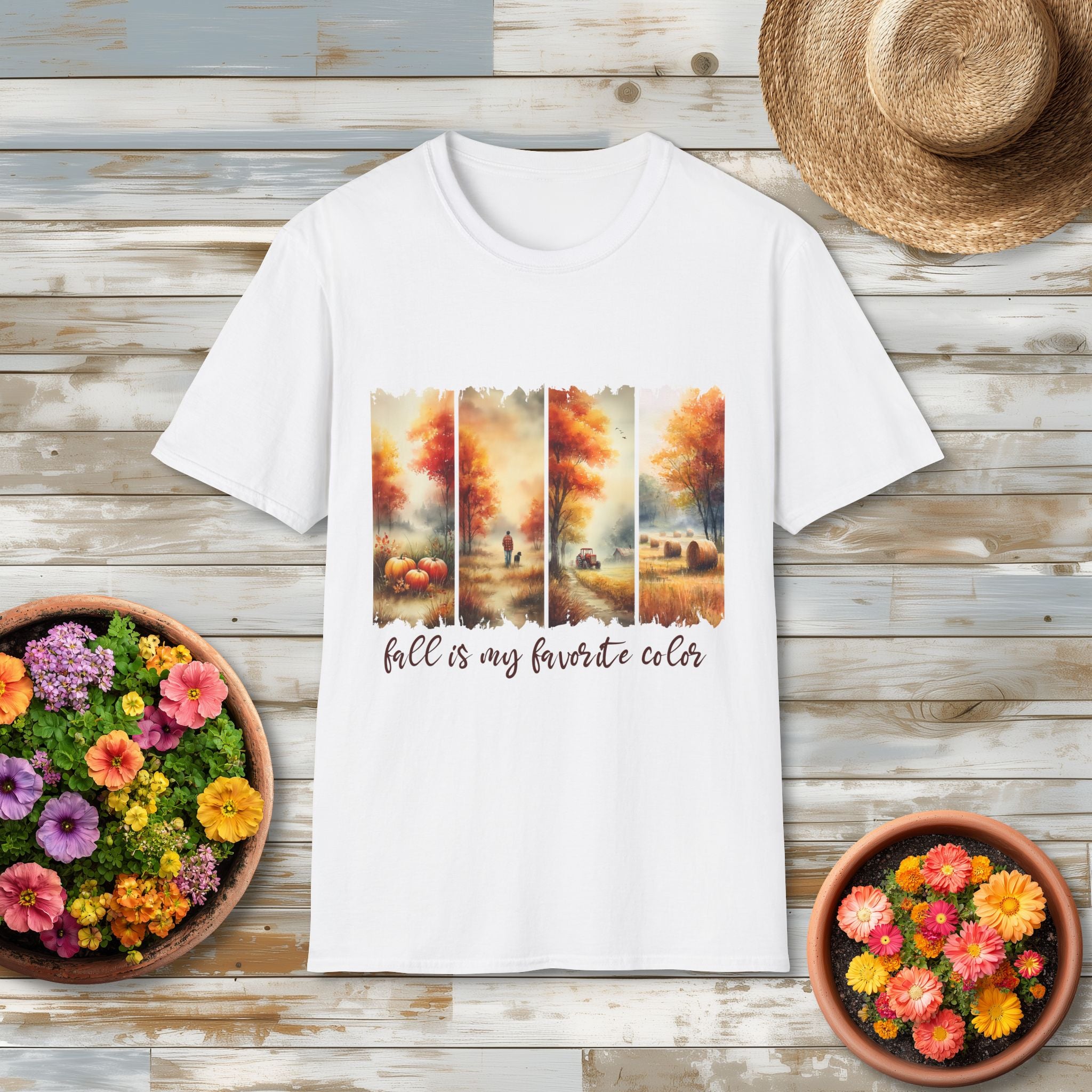 Fall is My Favorite Color Farm Scene T-Shirt