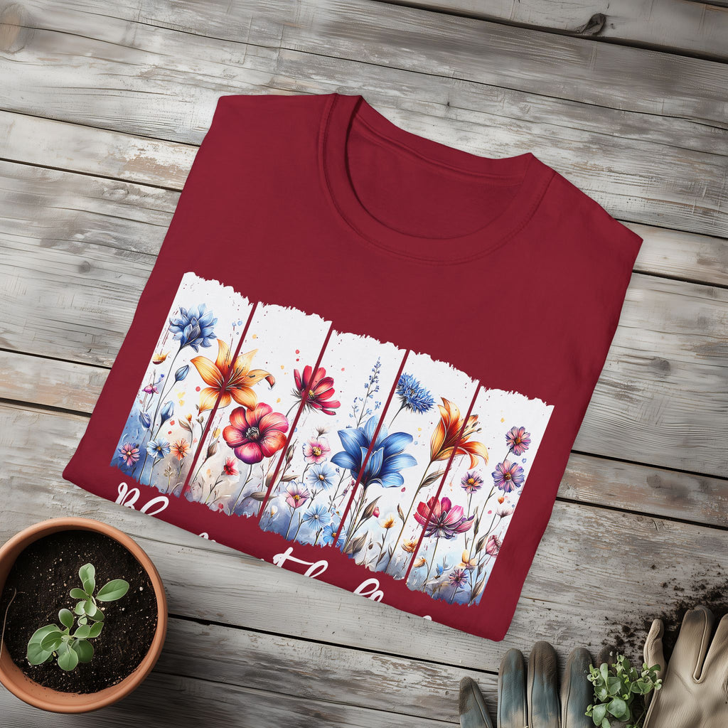 Bloom with Grace  Floral T-shirt for Nature and Flower Lovers