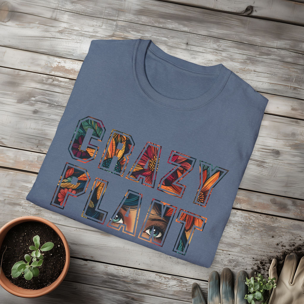 Boho Crazy Plant Lady T-Shirt for  Backyard Gardeners