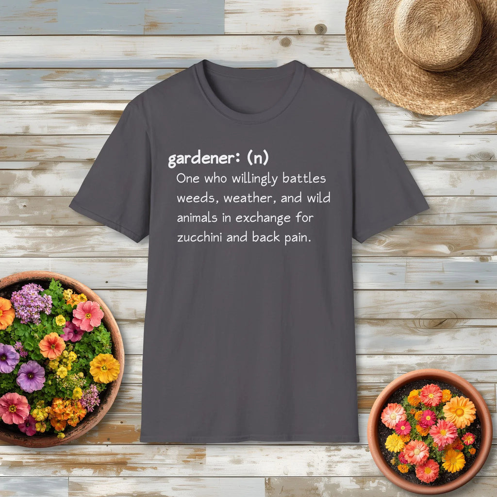 Gardener Definition, Zucchini and Back Pain T-Shirt