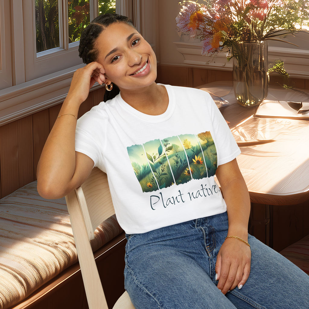 Plant Native Wildflower T-Shirt for Gardeners