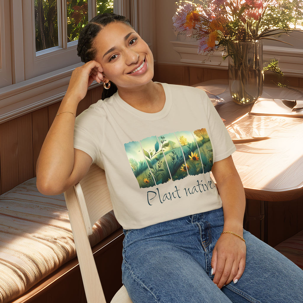 Plant Native Wildflower T-Shirt for Gardeners
