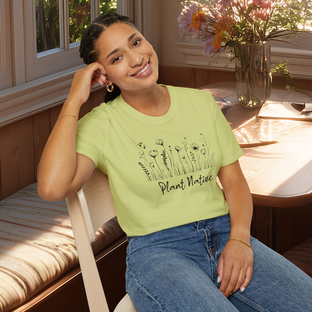 Plant Native T-Shirt for Plant Lovers and Gardeners