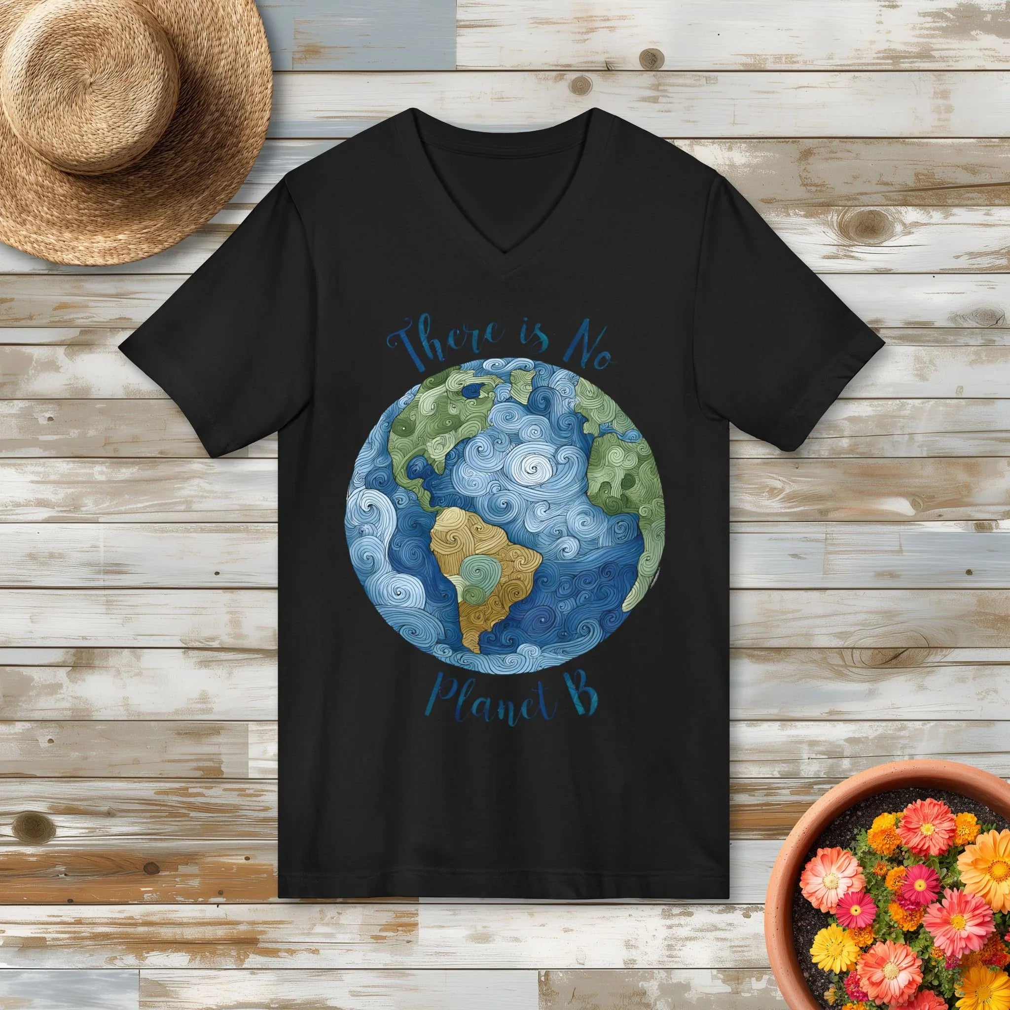 There's No Planet B  Earth Day V-Neck Shirt