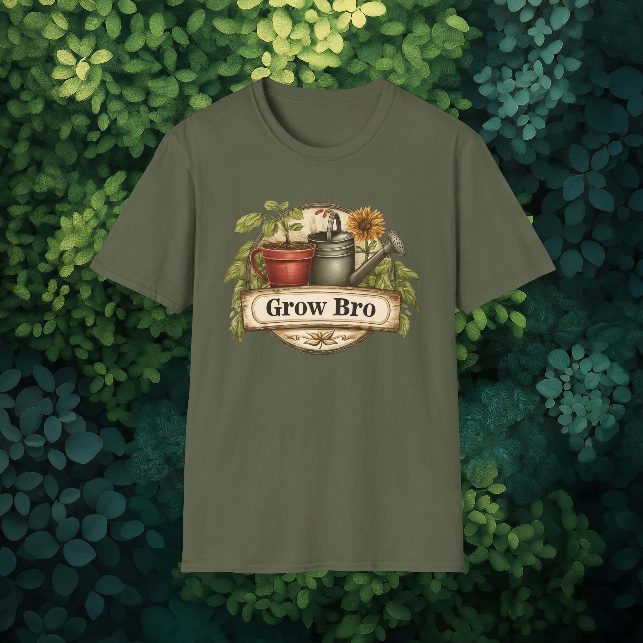 Vintage Grow Bro T-Shirt for  Backyard Gardeners