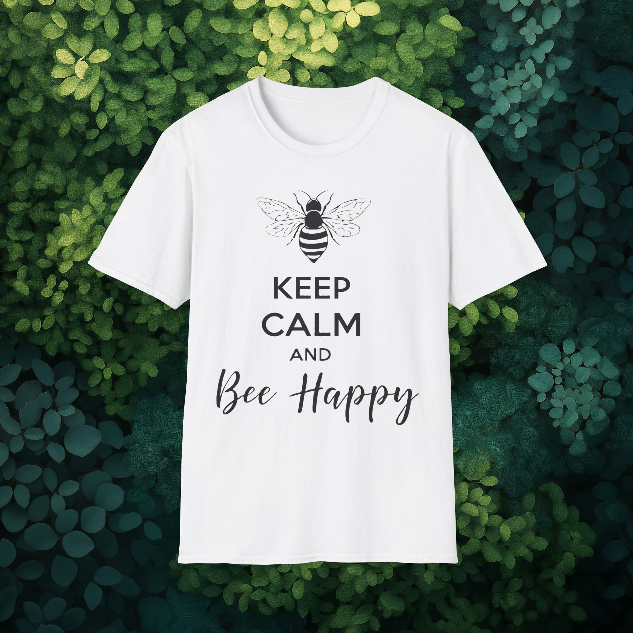 Keep Calm and Bee Happy Motivational T-Shirt