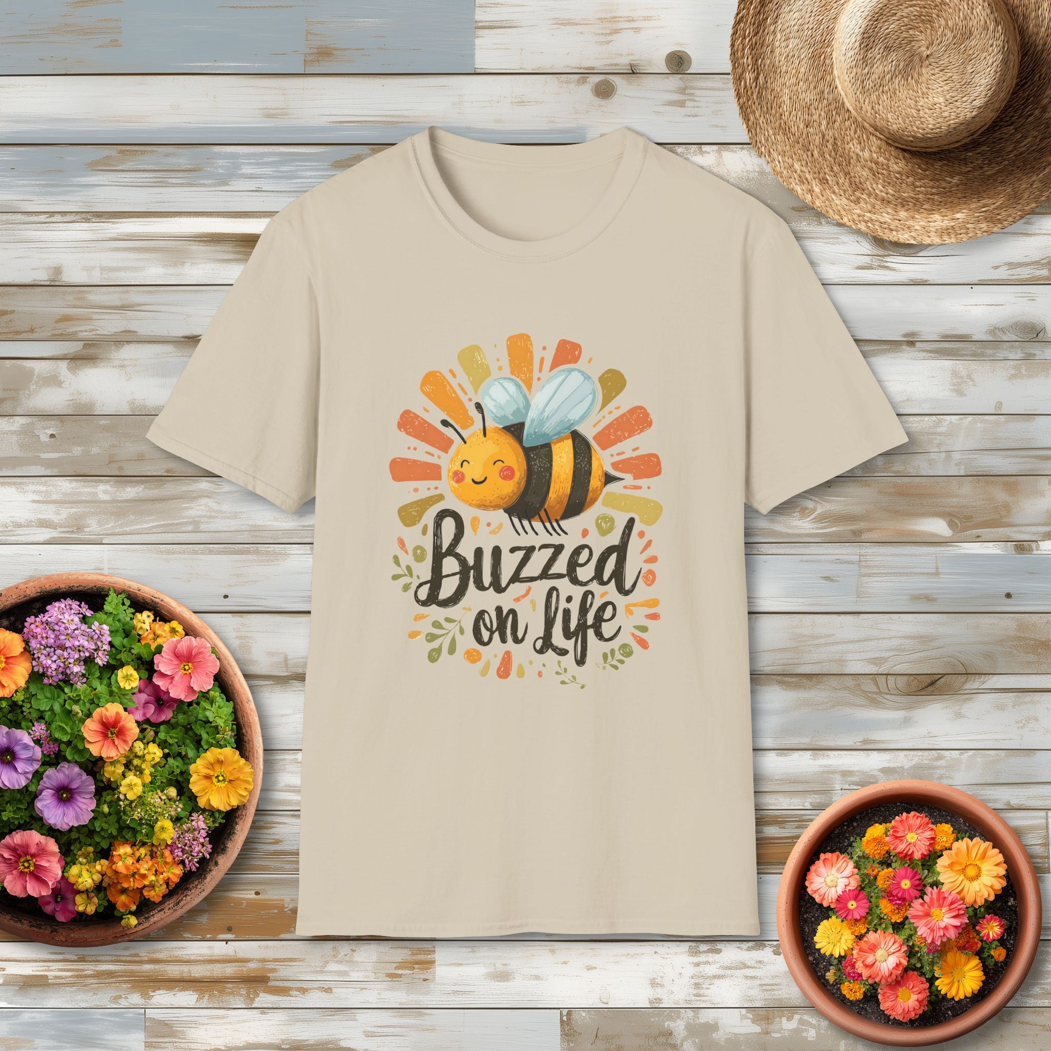 Buzzed on Life Sweet Bee T-shirt for Nature Lovers