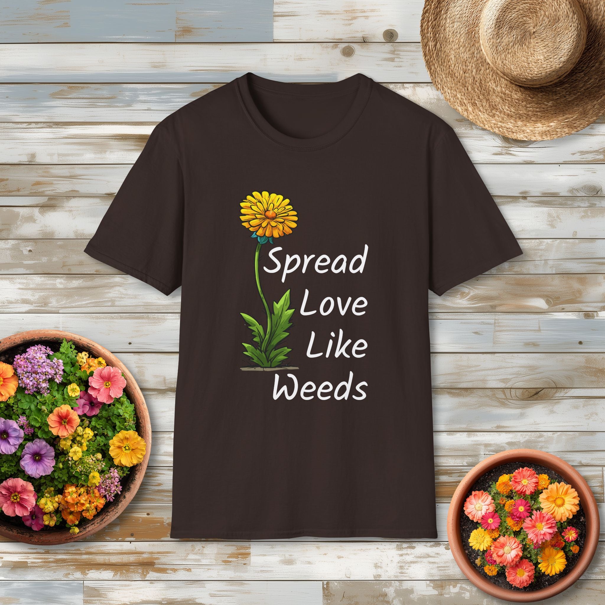 Spread Love Like Weeds T-Shirt – Cute Dandelion Design
