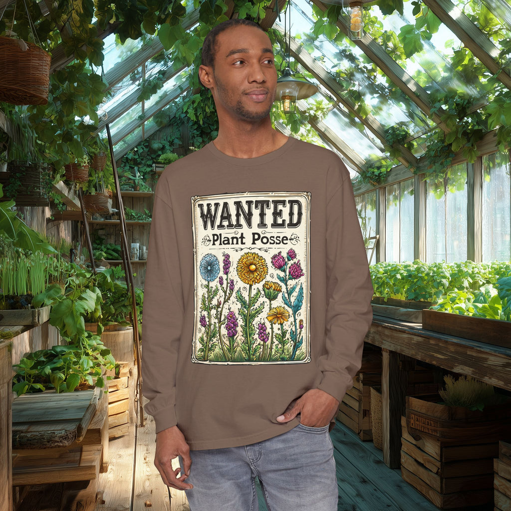 Plant Posse Wanted Poster Long Sleeve T-Shirt