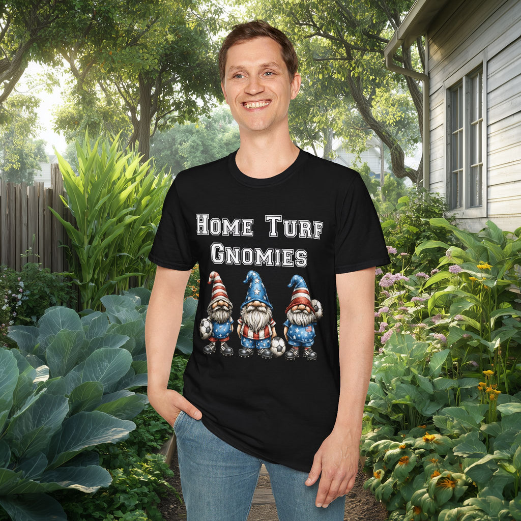 Home Turf Gnomies Patriotic Soccer Gnome T-Shirt