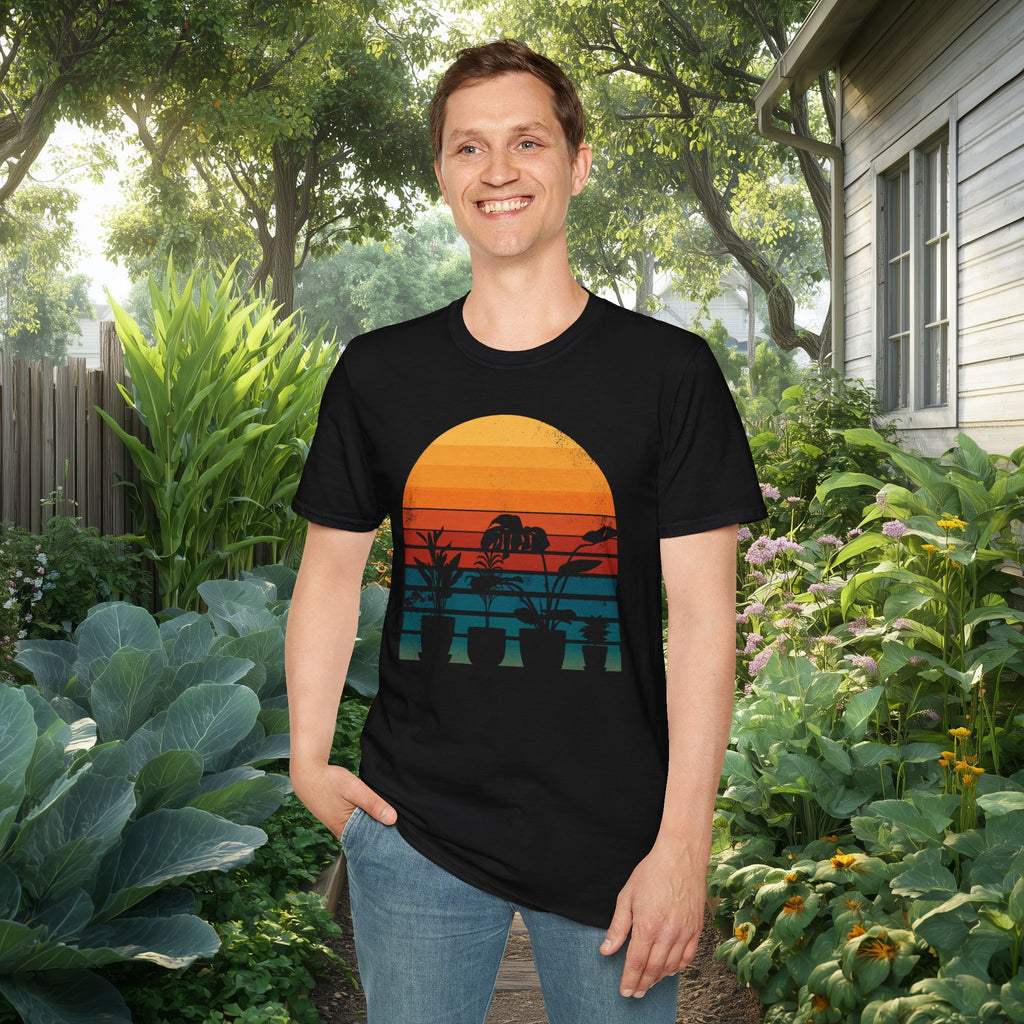 Sunset Houseplants T-Shirt for Gardeners