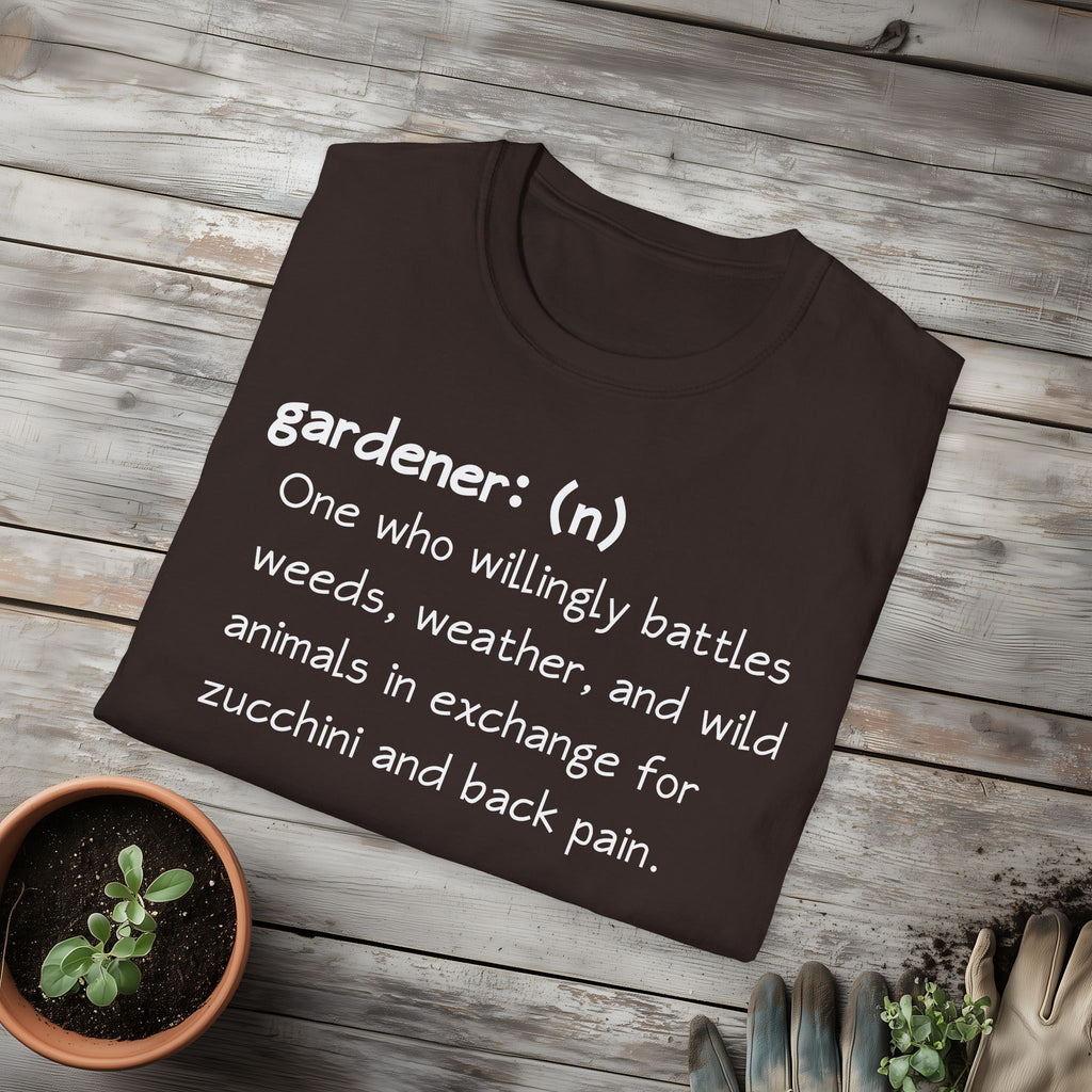 Gardener Definition, Zucchini and Back Pain T-Shirt