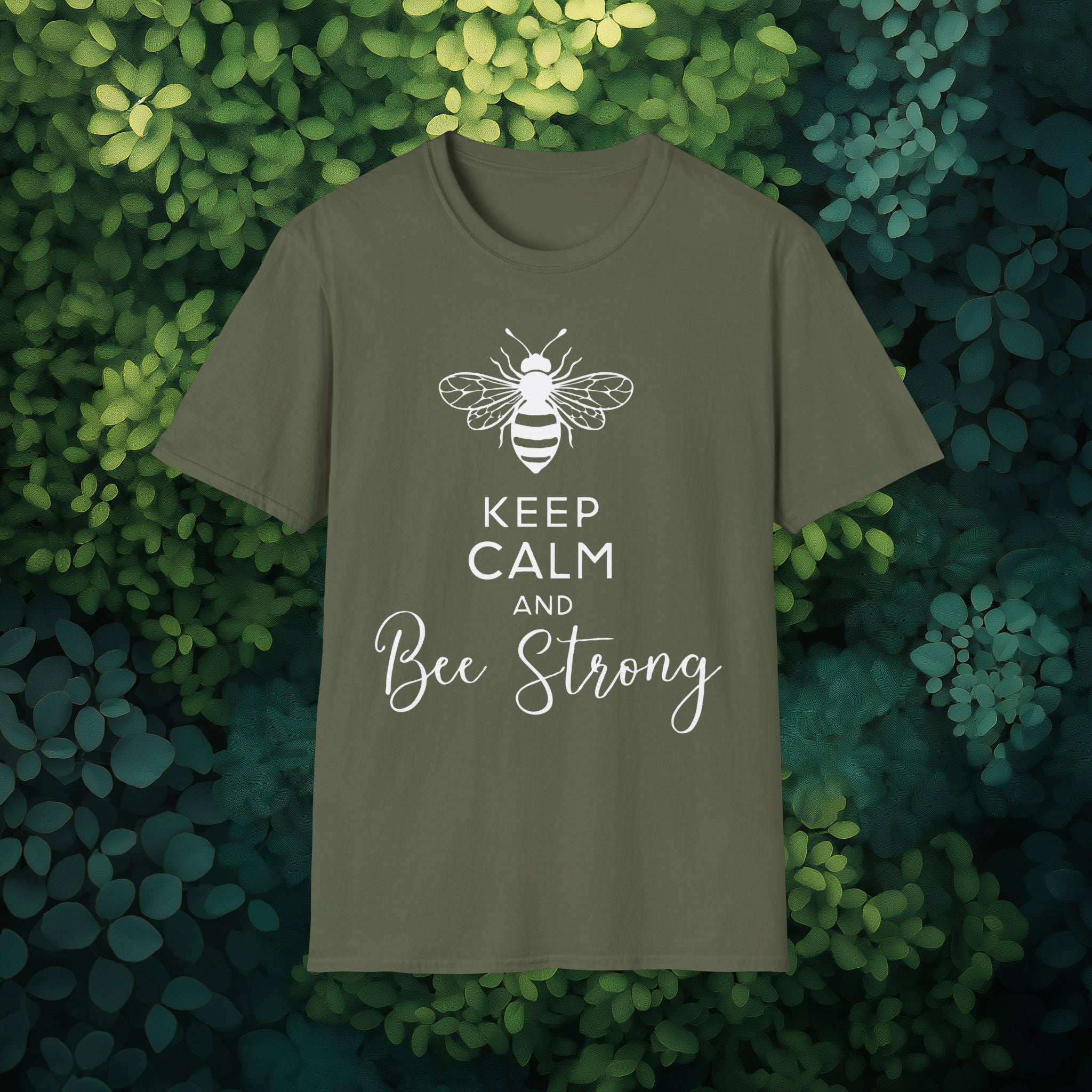 Keep Calm and Bee Strong Motivational T-Shirt
