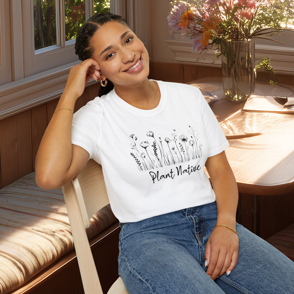Plant Native T-Shirt for Plant Lovers and Gardeners