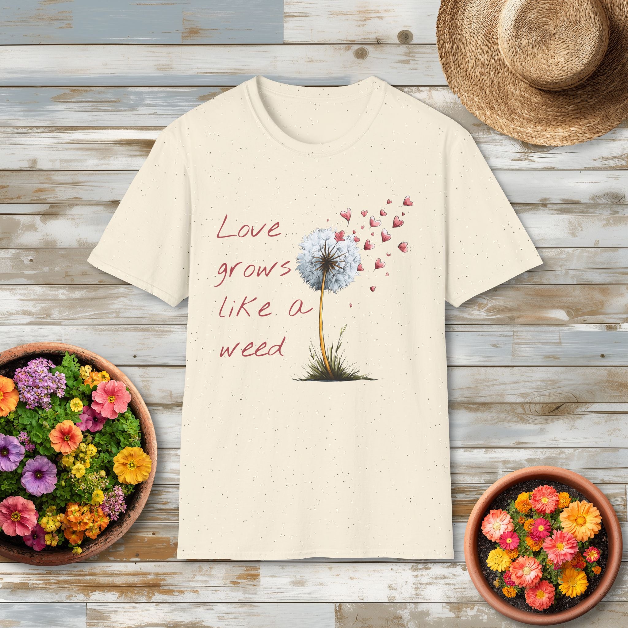 Love Grows Like a Weed Dandelion Tee