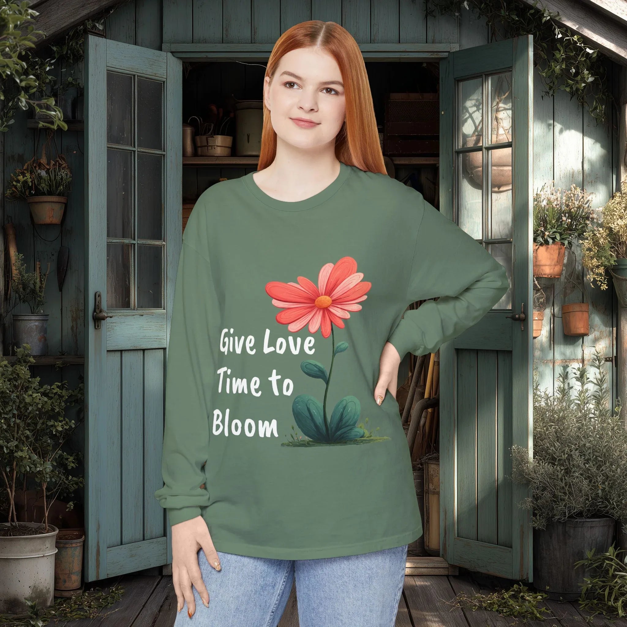 Give Love Time to Bloom Long Sleeve Tee