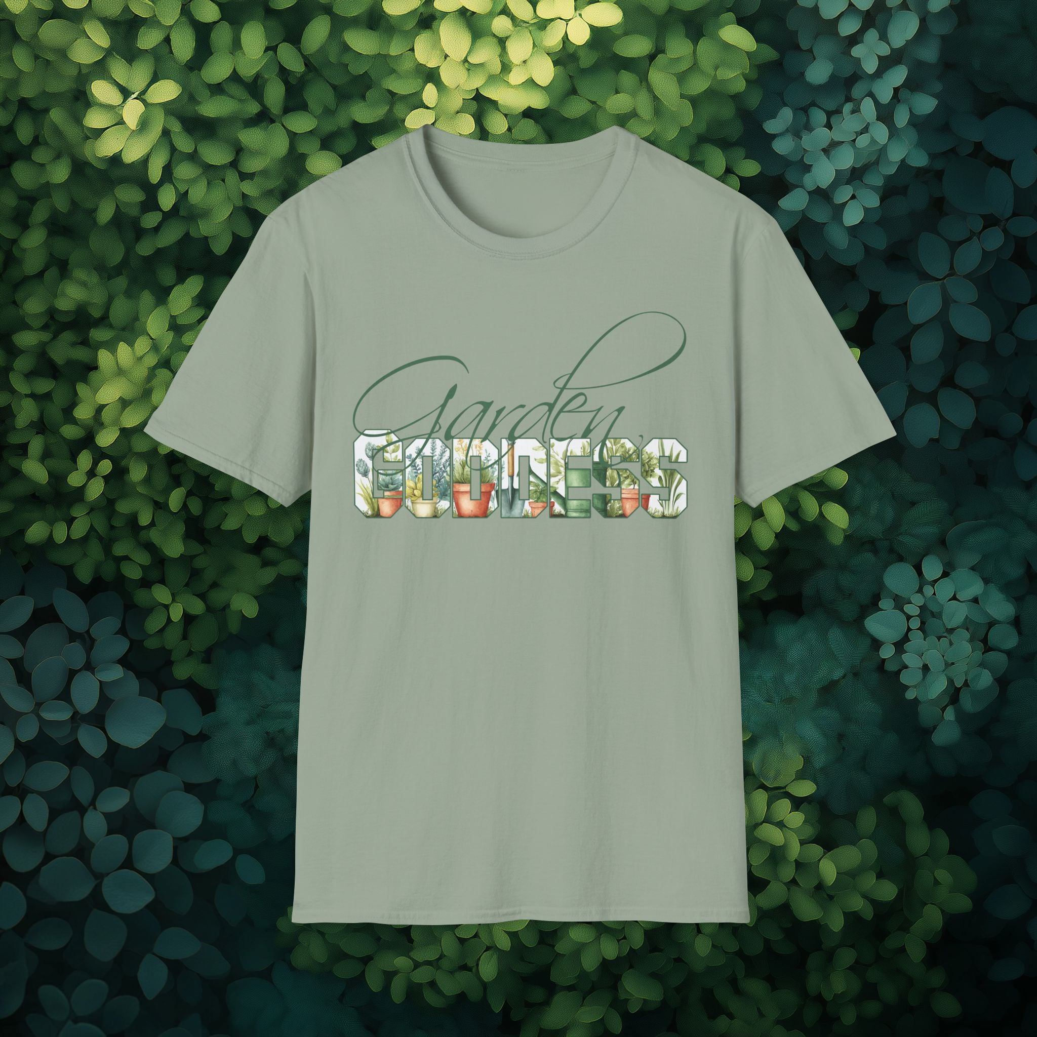 Artistic Garden Goddess T-Shirt for Plant Lovers and Gardeners