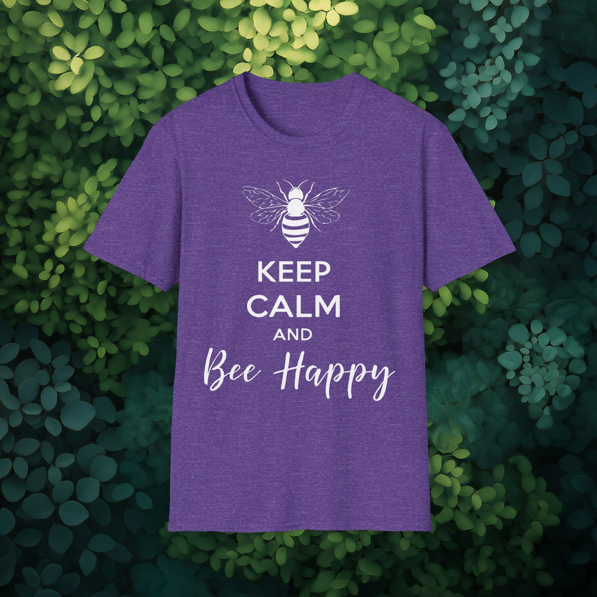 Keep Calm and Bee Happy Motivational T-Shirt