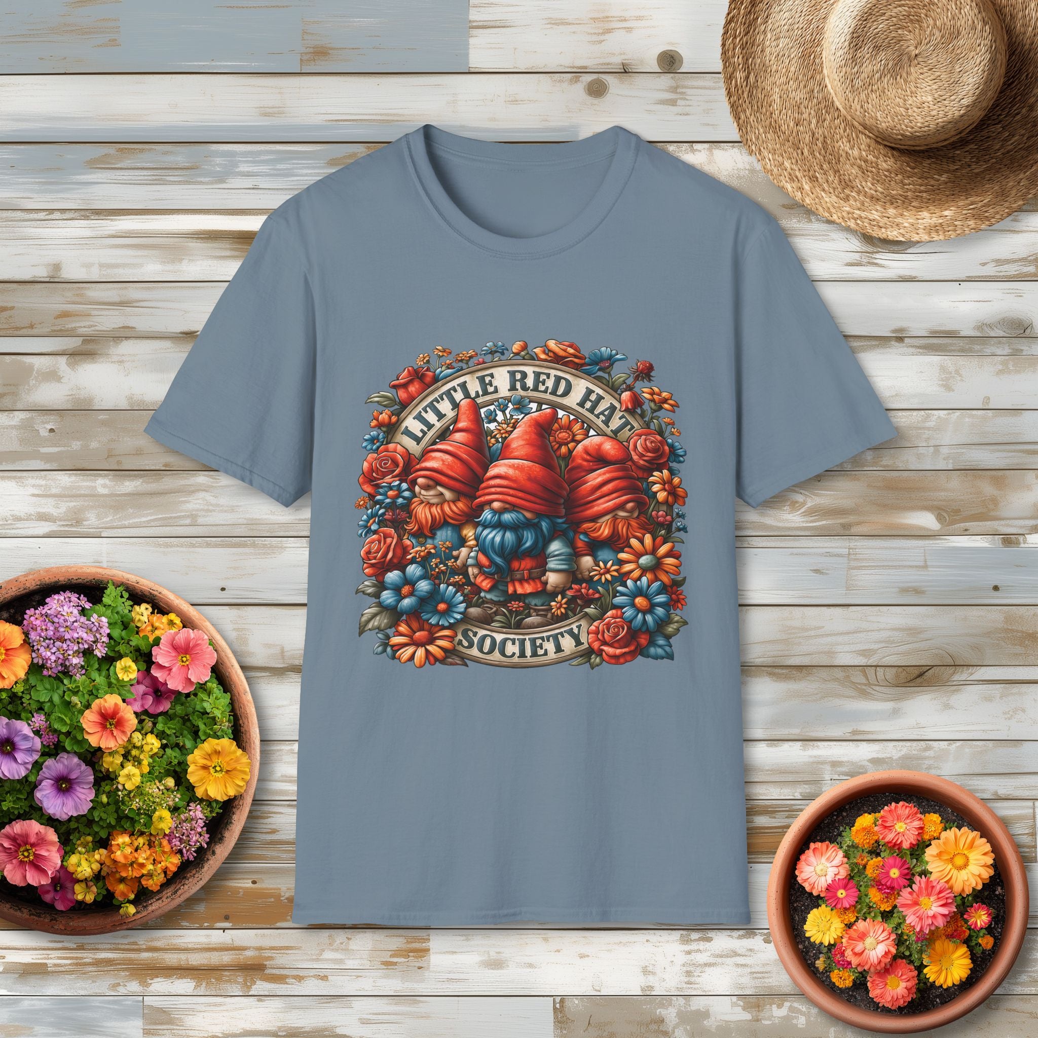 Garden Gnome Little Red Hat Society T-Shirt