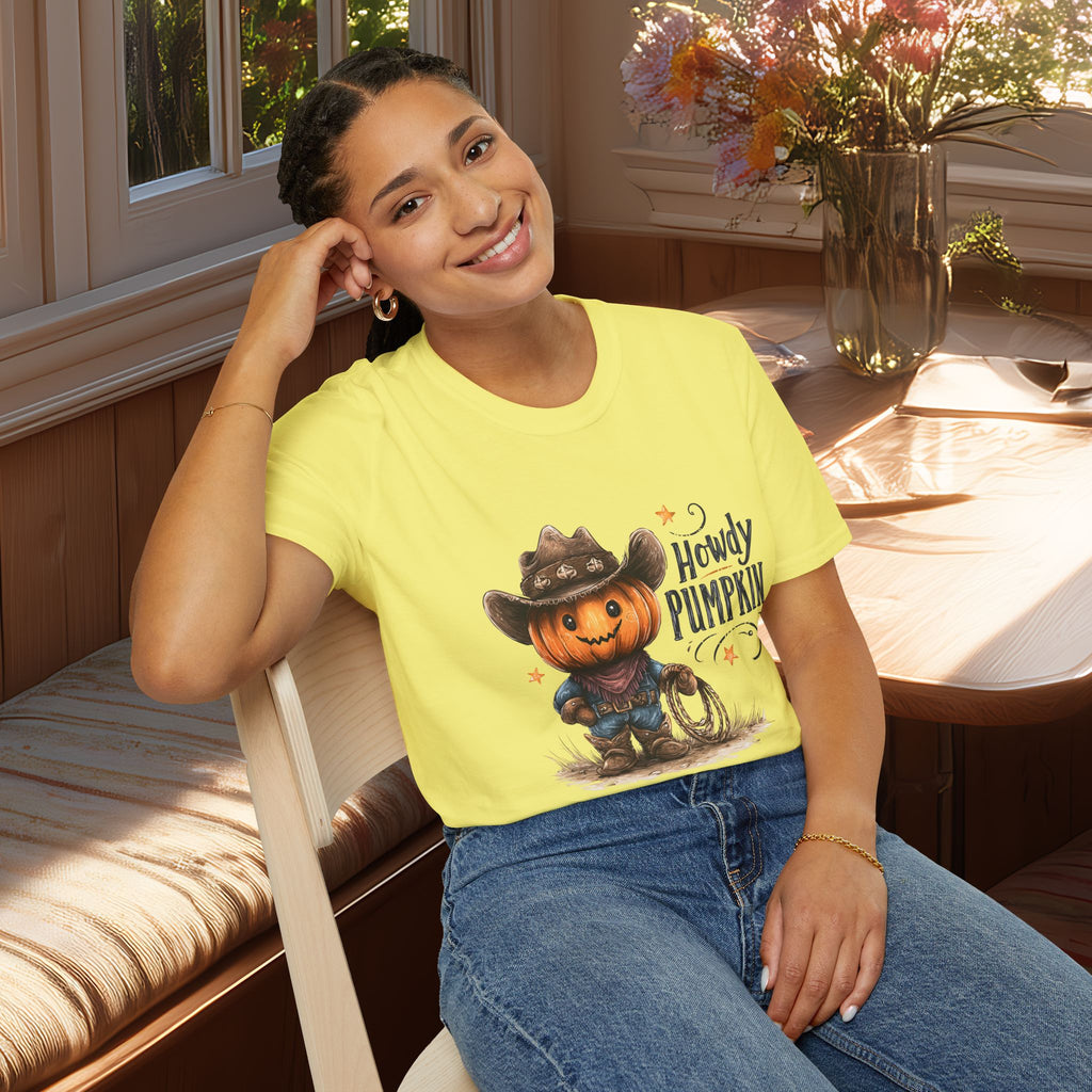 Howdy Pumpkin Cowboy Western T-Shirt