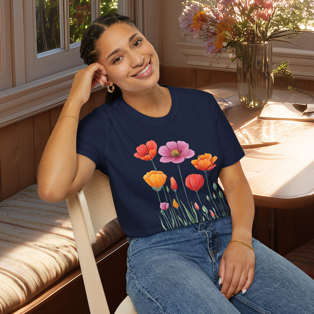 Blooming Poppies T-Shirt for Gardeners