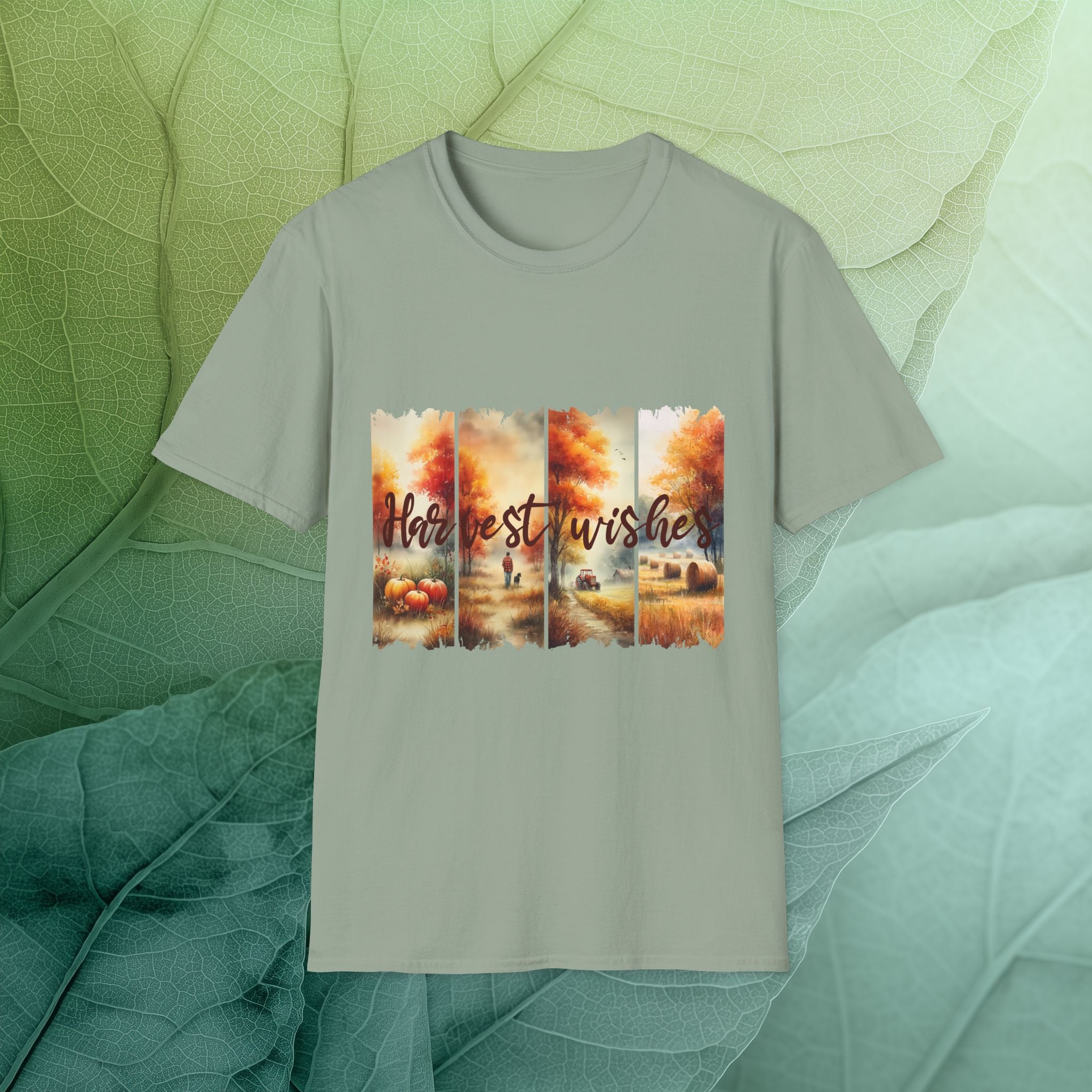 Harvest Wishes Farm Scene T-Shirt