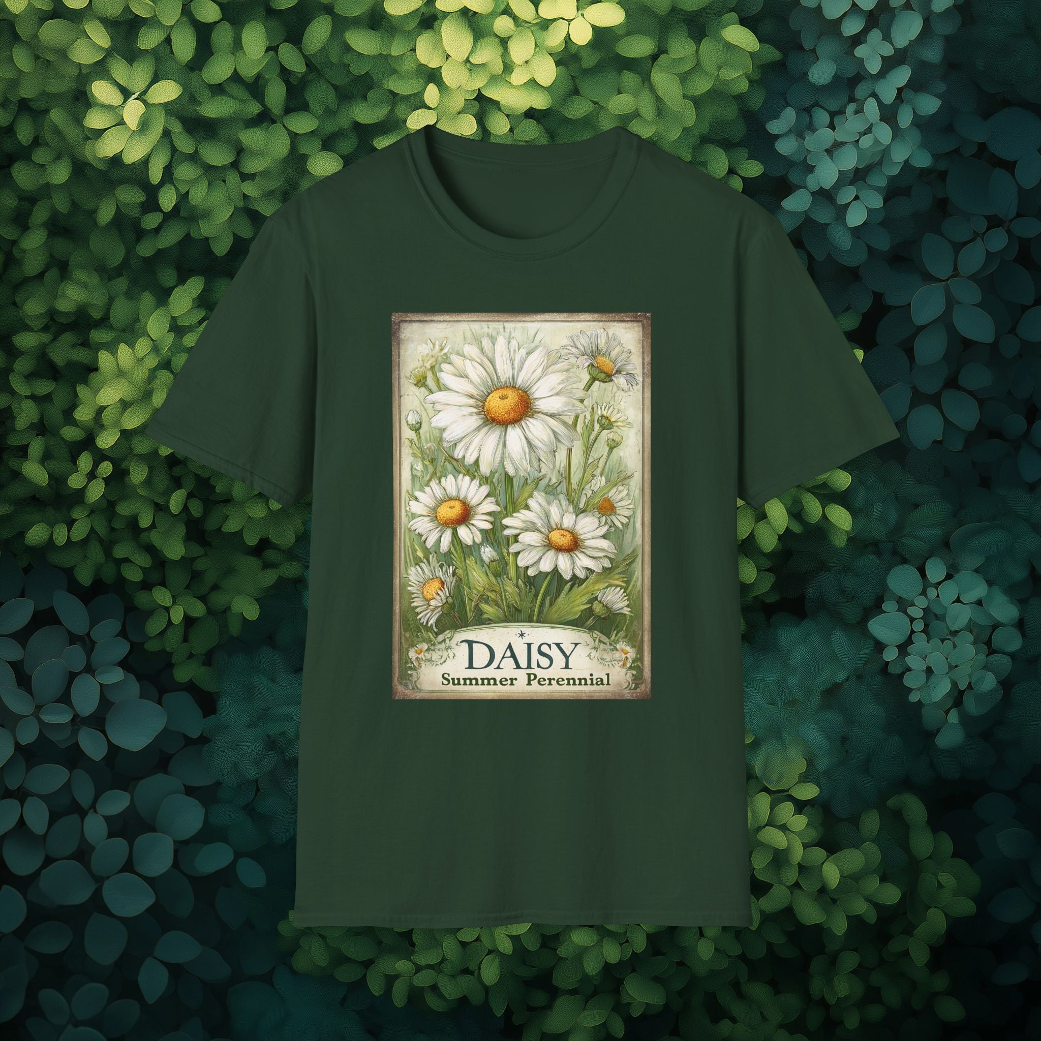Vintage Daisy Seed Packet Unisex T-Shirt for Gardeners, Nature Lovers, Summer Casual Wear