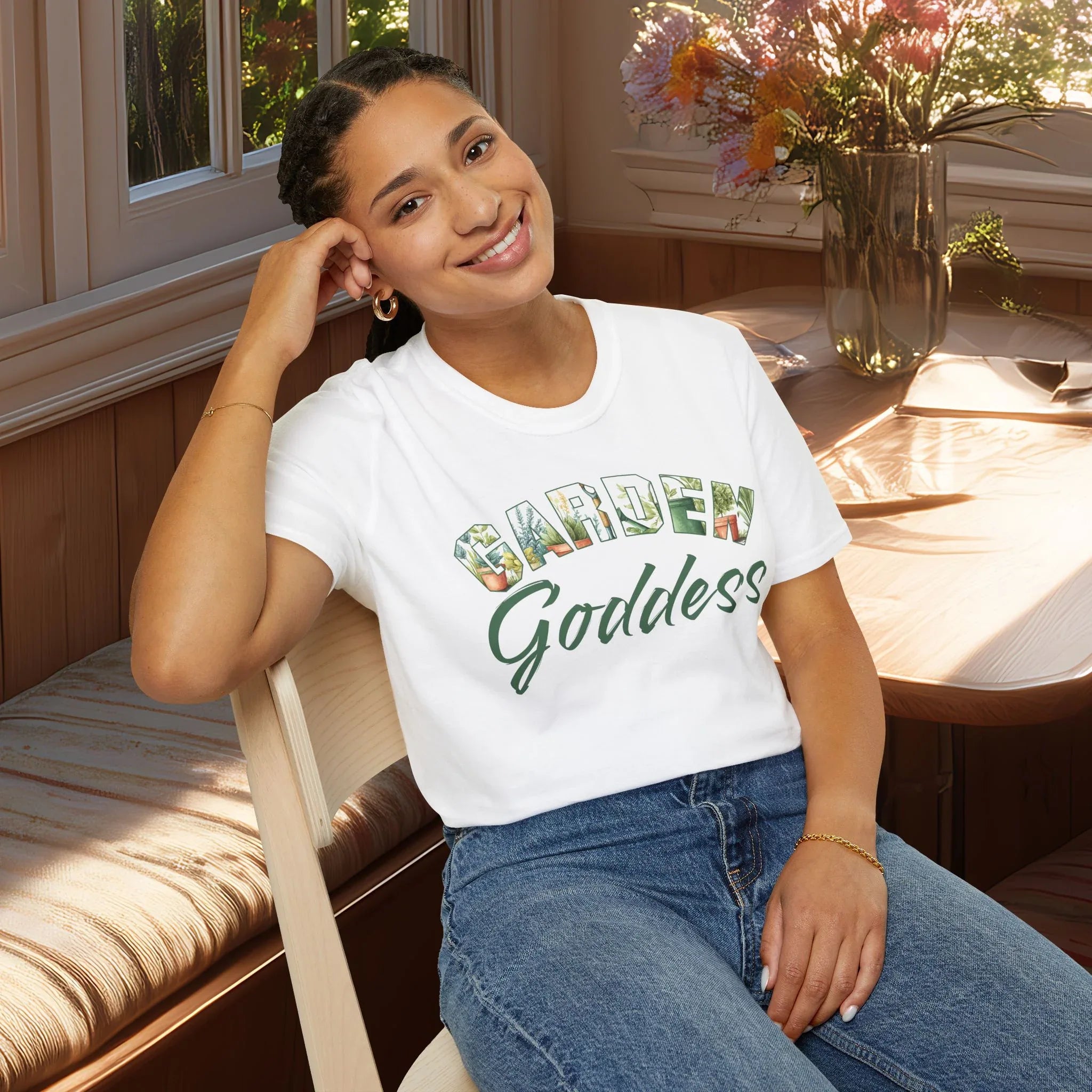 Garden Goddess T-Shirt for Plant Lovers