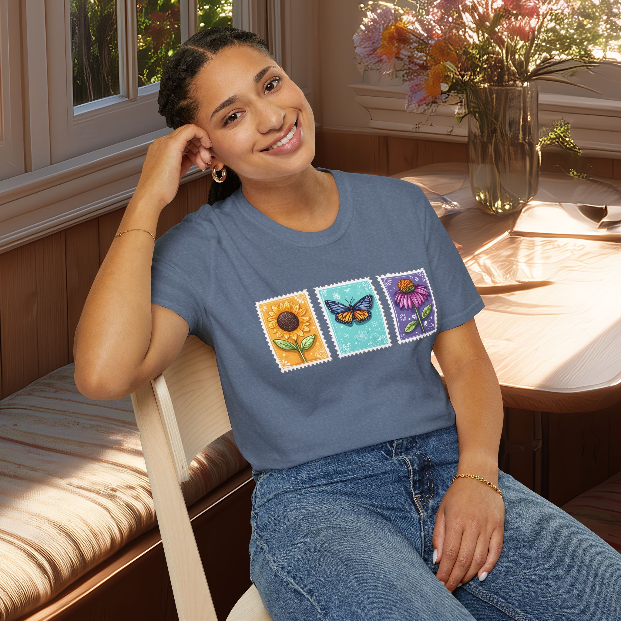 Trio of Floral Postage Stamps T-Shirt