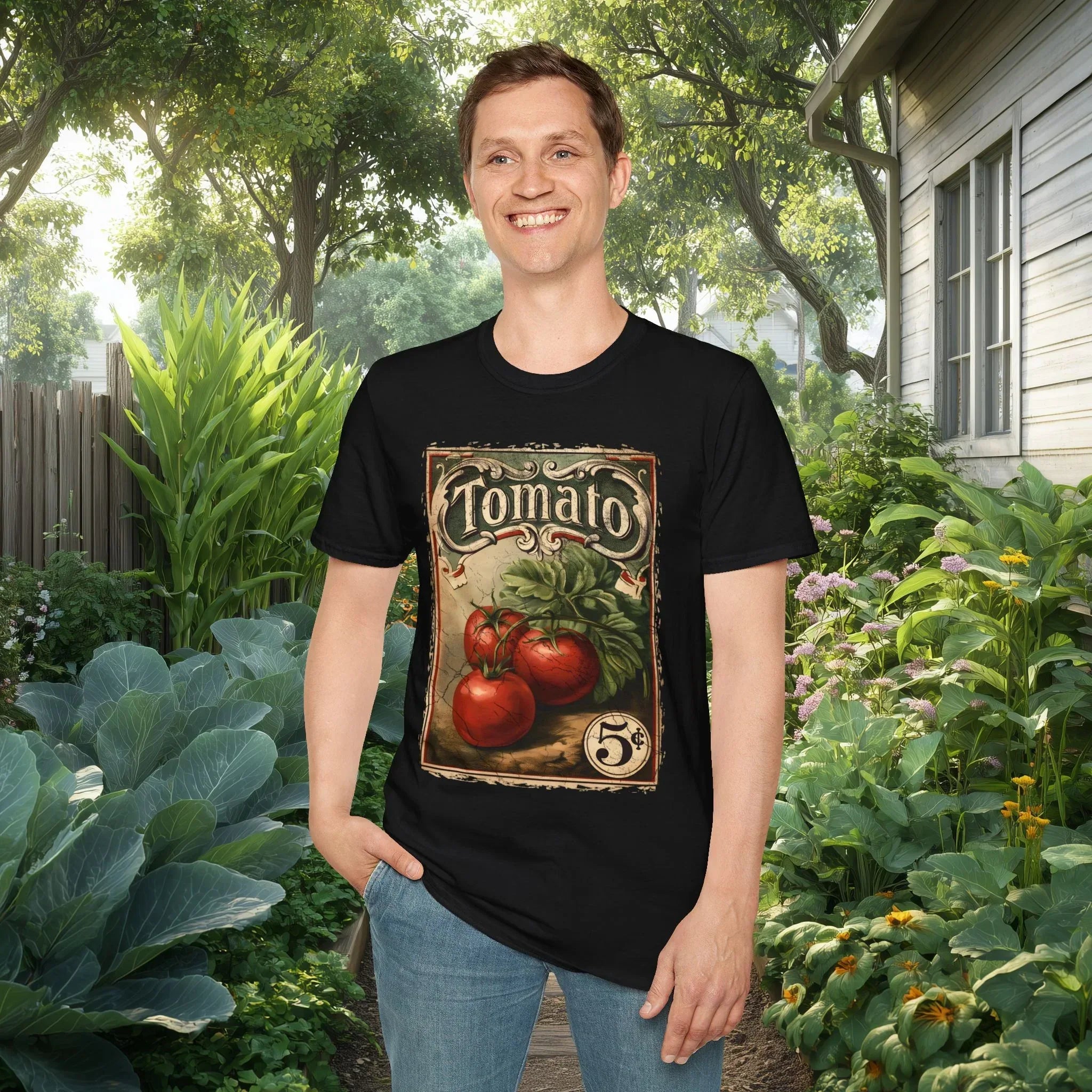 Vintage Tomato Seed Packet Shirt