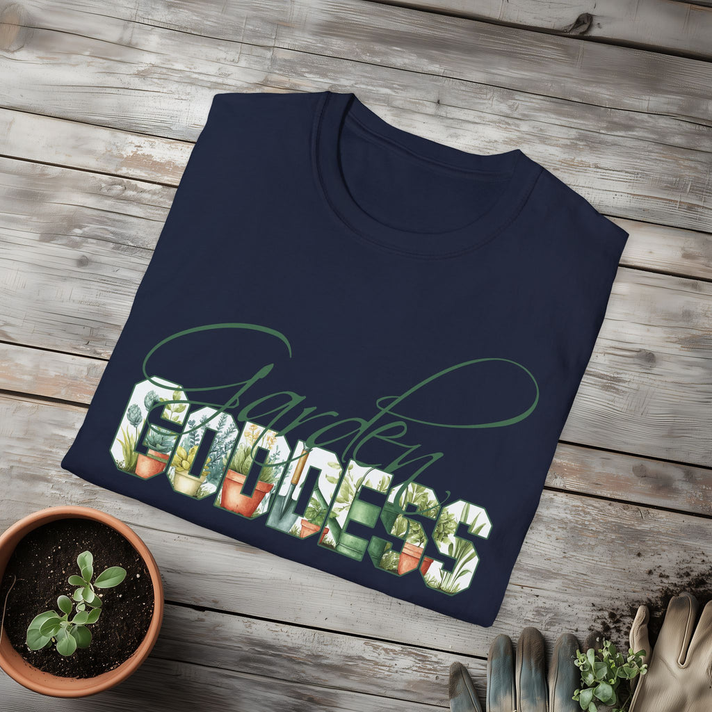 Artistic Garden Goddess T-Shirt for Plant Lovers and Gardeners
