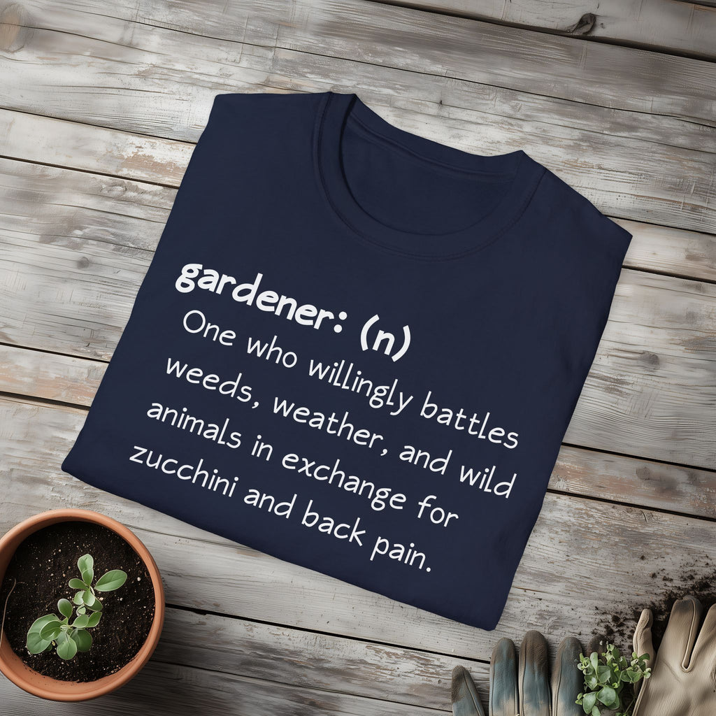 Gardener Definition, Zucchini and Back Pain T-Shirt