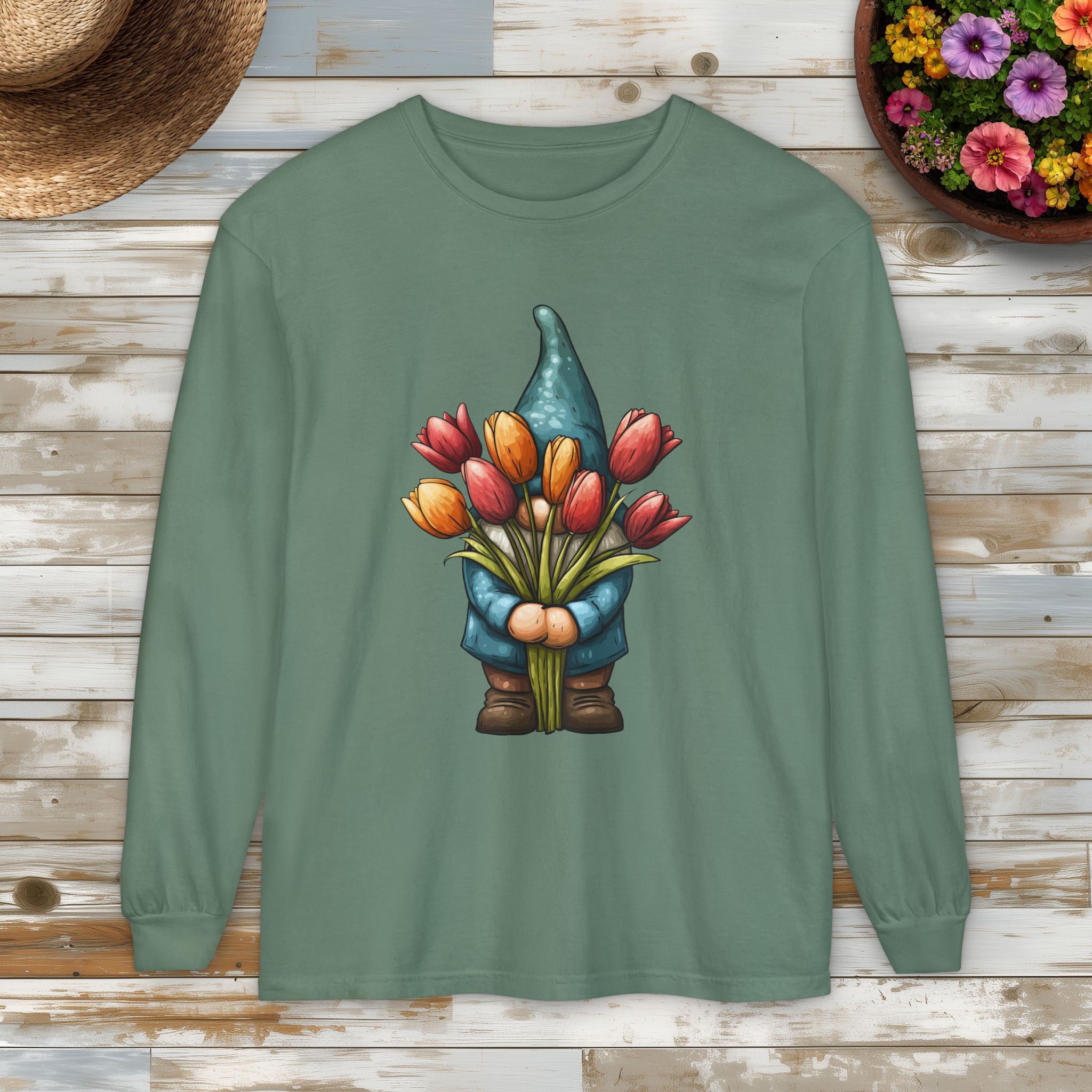 Bashful Romantic Gnome Long Sleeve Tee