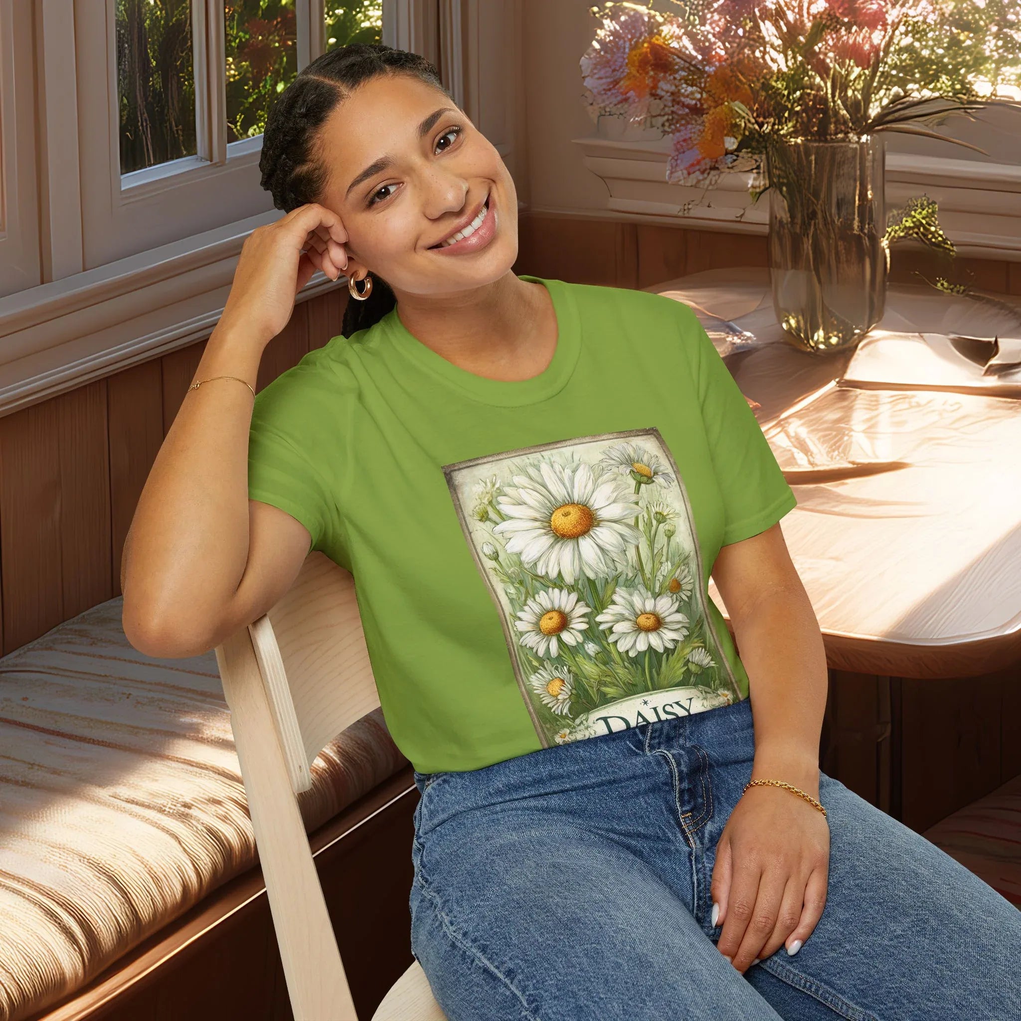 Daisy Vintage Seed Packet T-Shirt for Gardeners