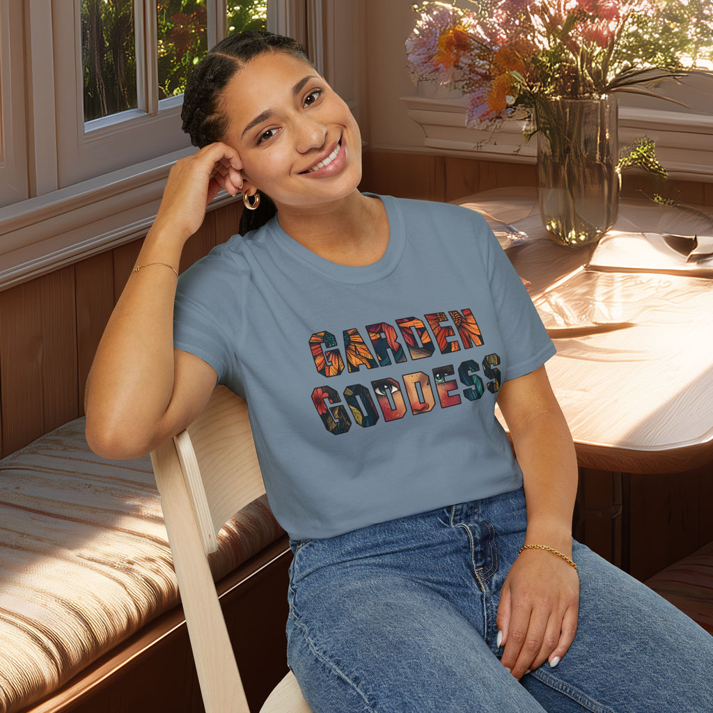 Boho Garden Goddess T-Shirt for  Nature Lovers