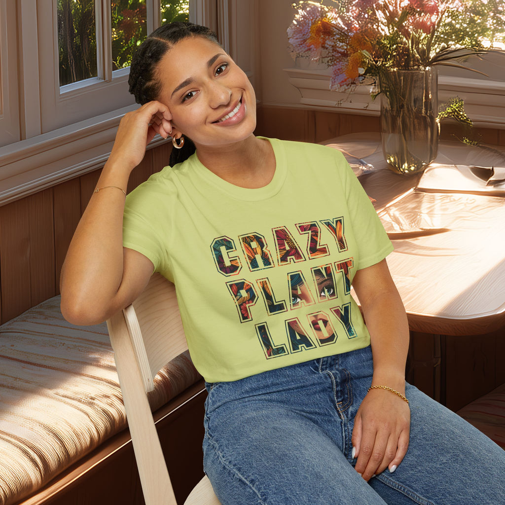 Boho Crazy Plant Lady T-Shirt for  Backyard Gardeners