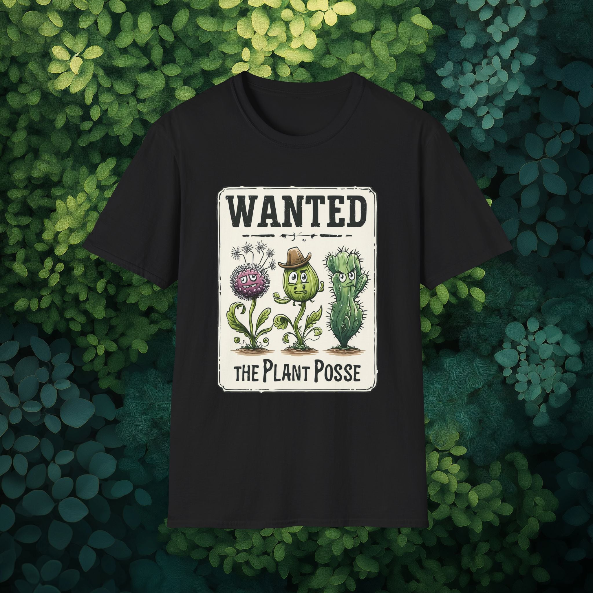 Weedy Plant Posse Wanted Poster T-Shirt