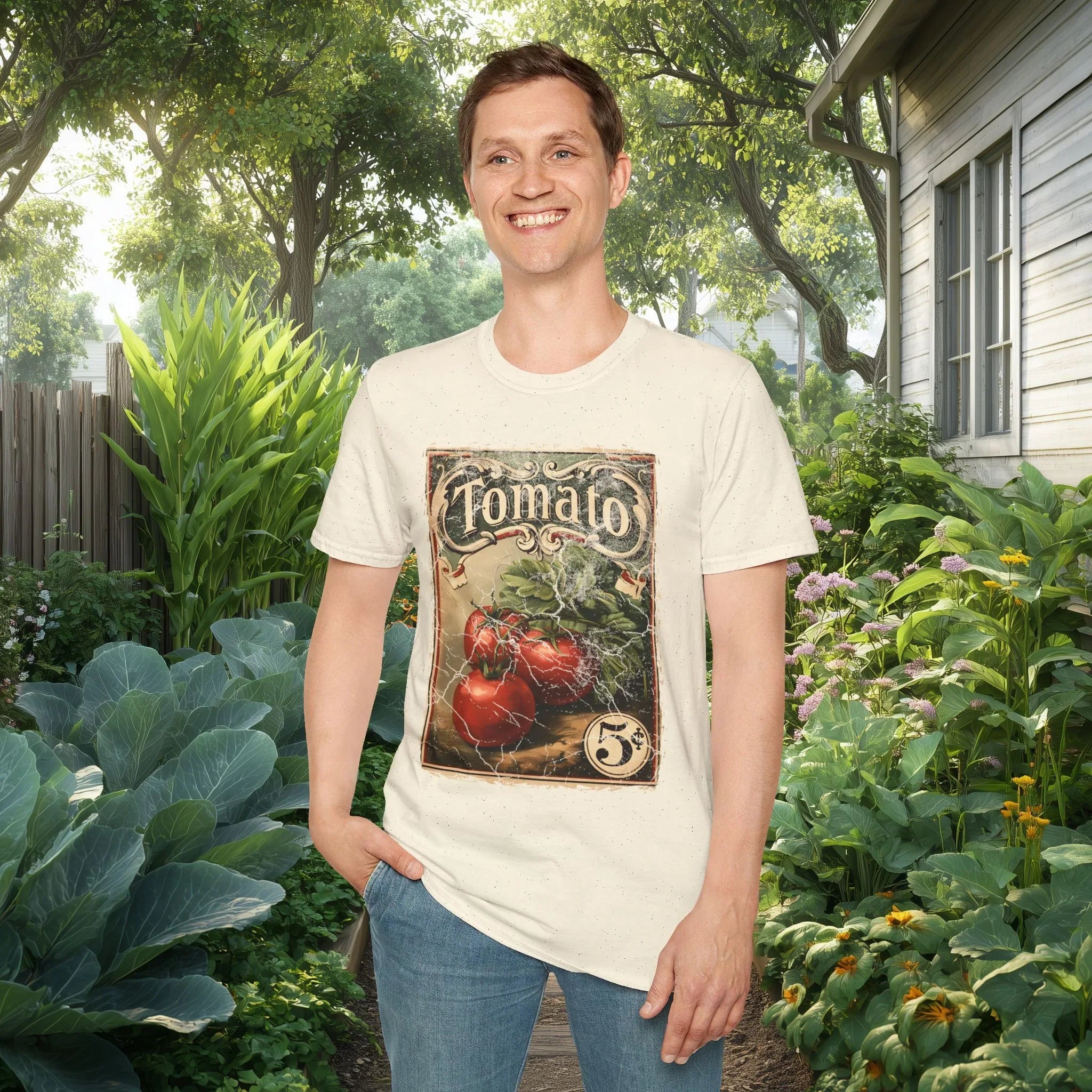 Vintage Tomato Seed Packet Shirt