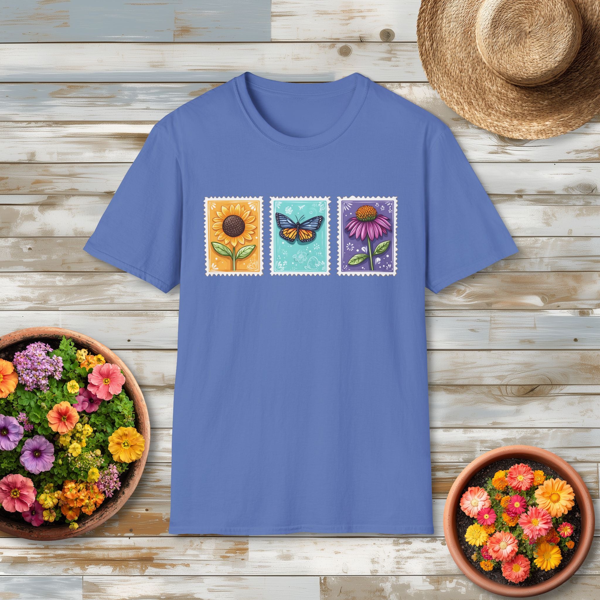 Trio of Floral Postage Stamps T-Shirt