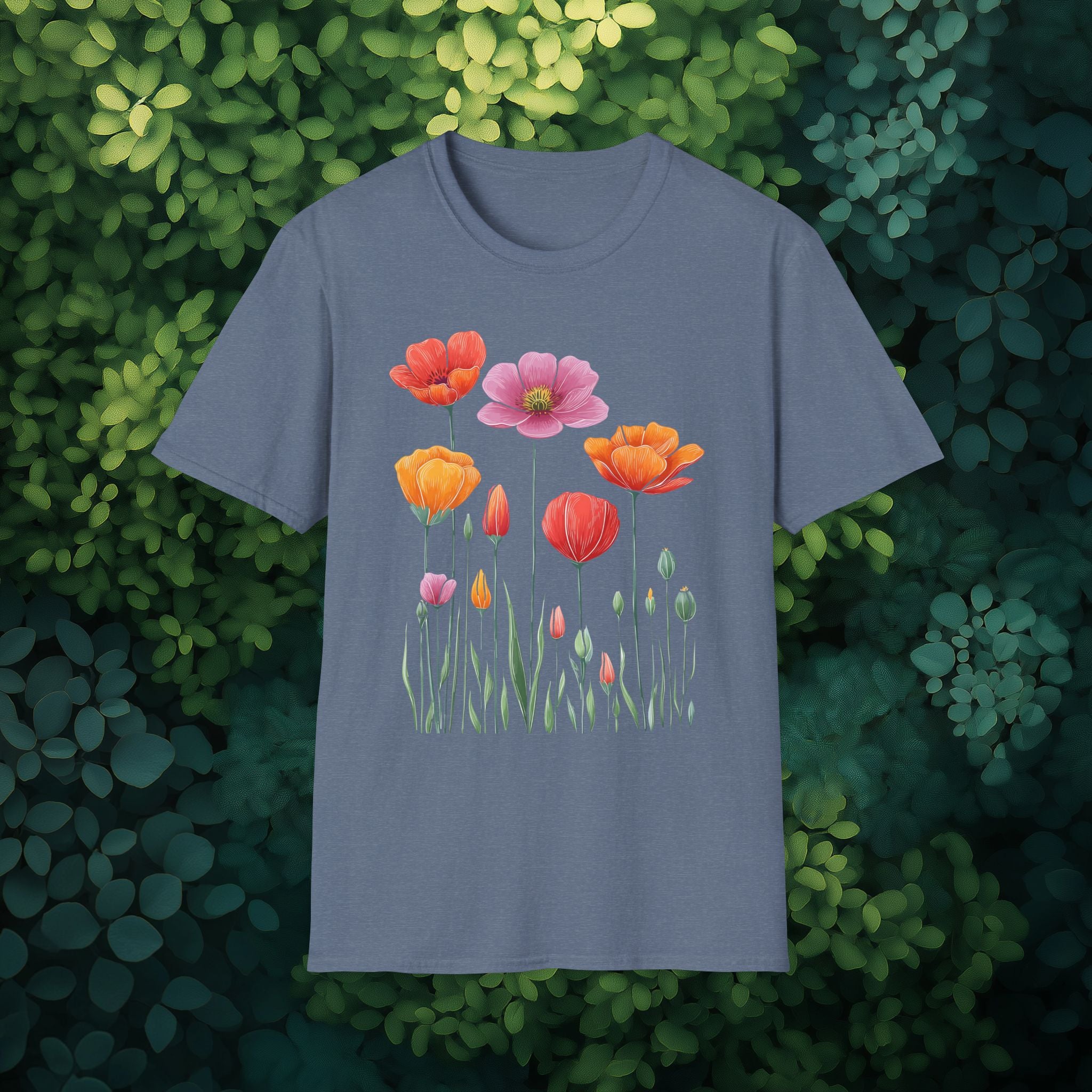 Blooming Poppies T-Shirt for Gardeners