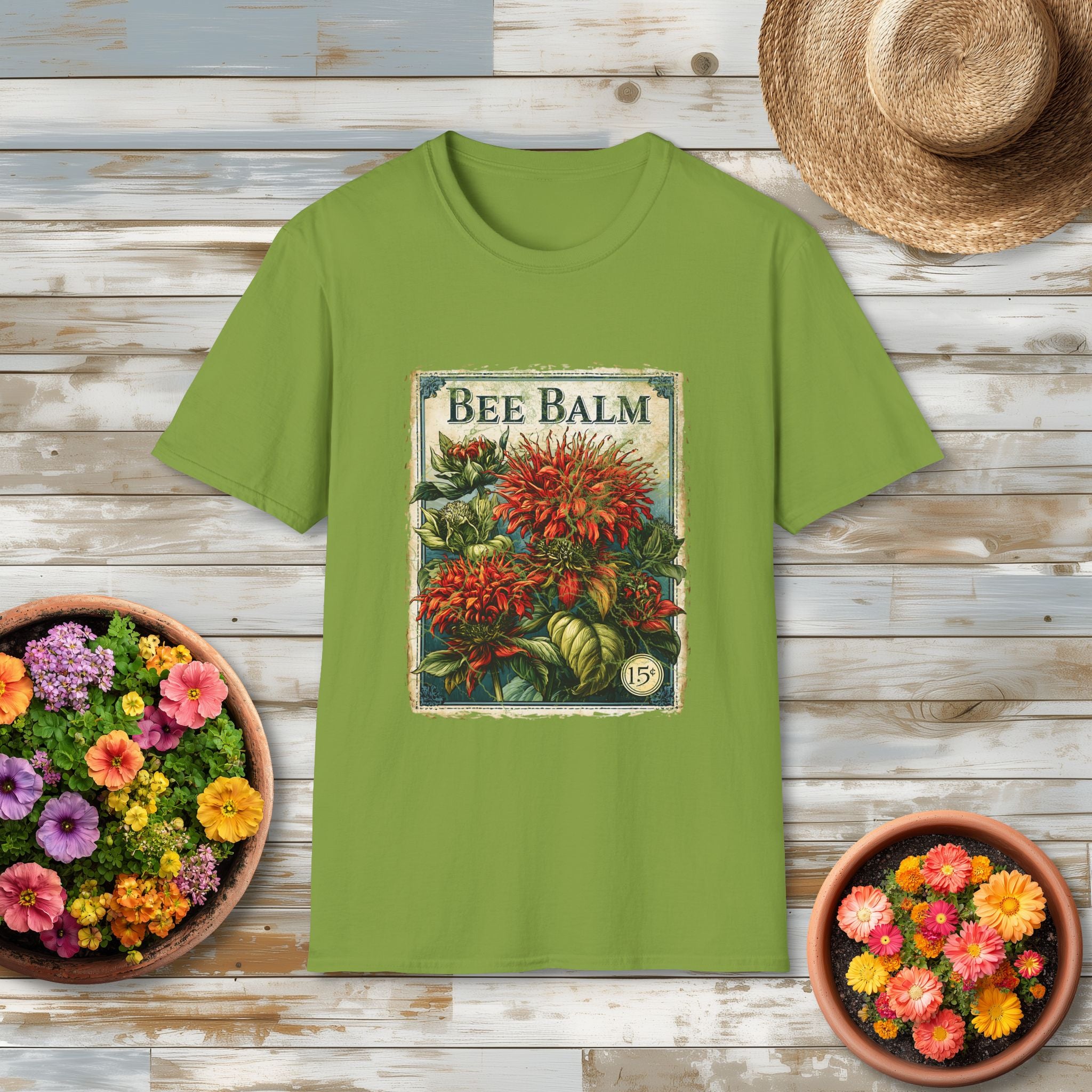 Bee Balm Vintage Seed Packet T-Shirt