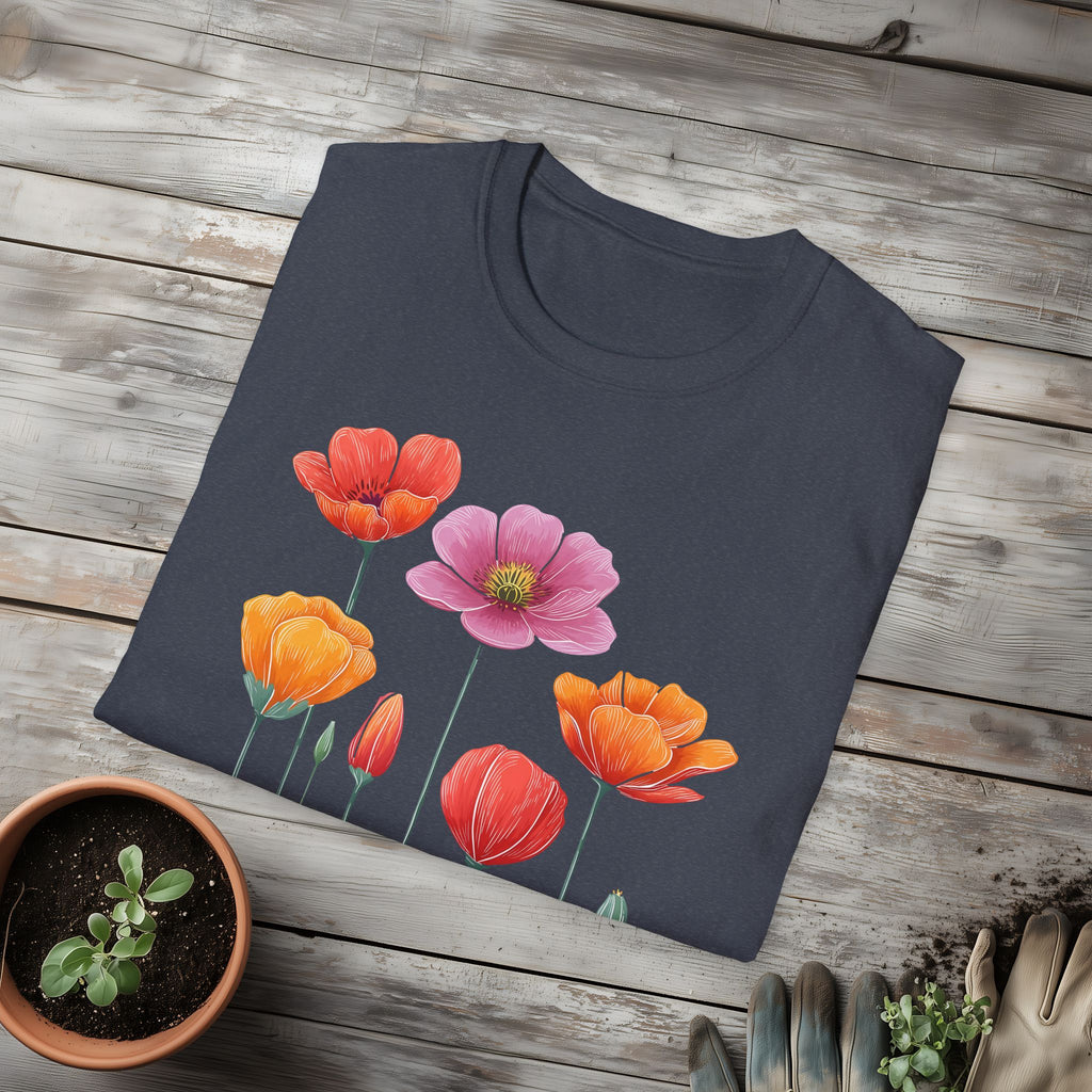 Blooming Poppies T-Shirt for Gardeners