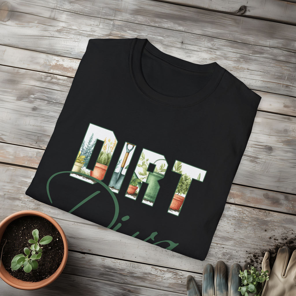 Dirt Diva T-Shirt for Gardeners, Nature Lovers, Summer Casual Wear