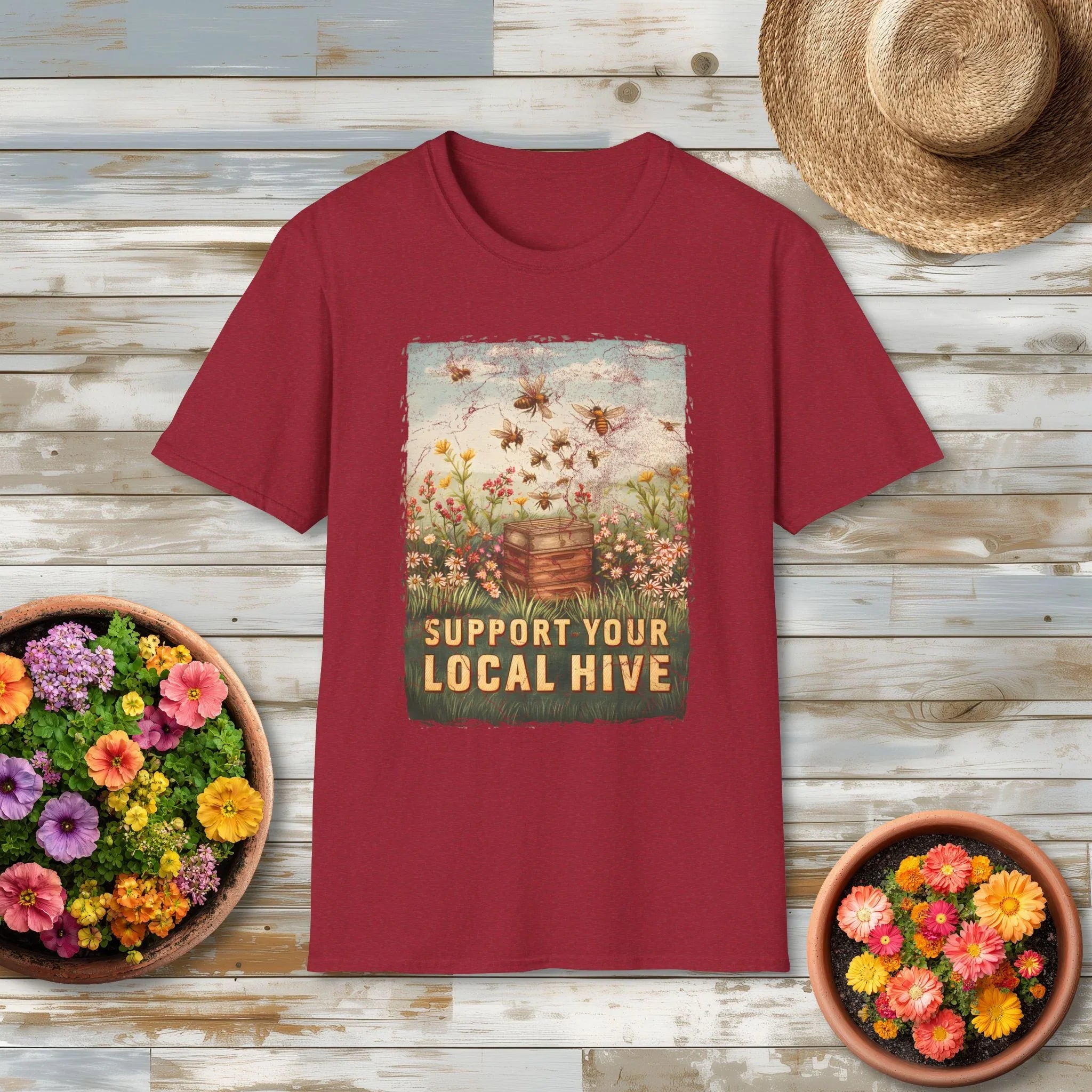 Vintage Support Your Local Hive Bee T-Shirt