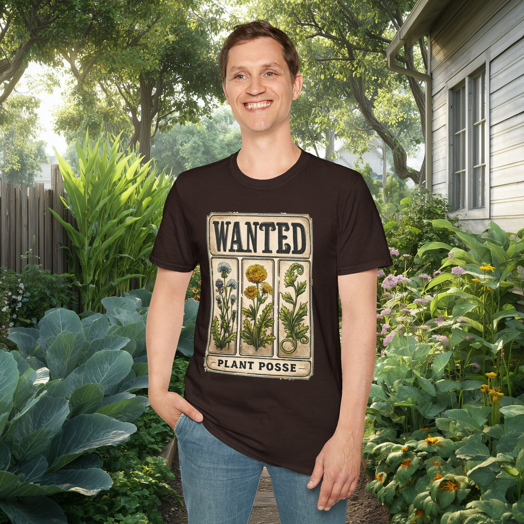 Wanted Poster Weed Plant Posse T-Shirt – Punny Garden Humor