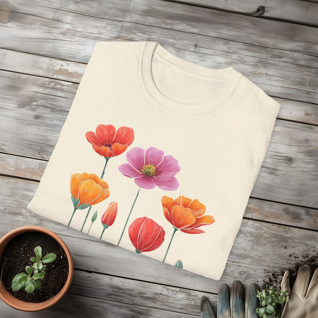 Blooming Poppies T-Shirt for Gardeners