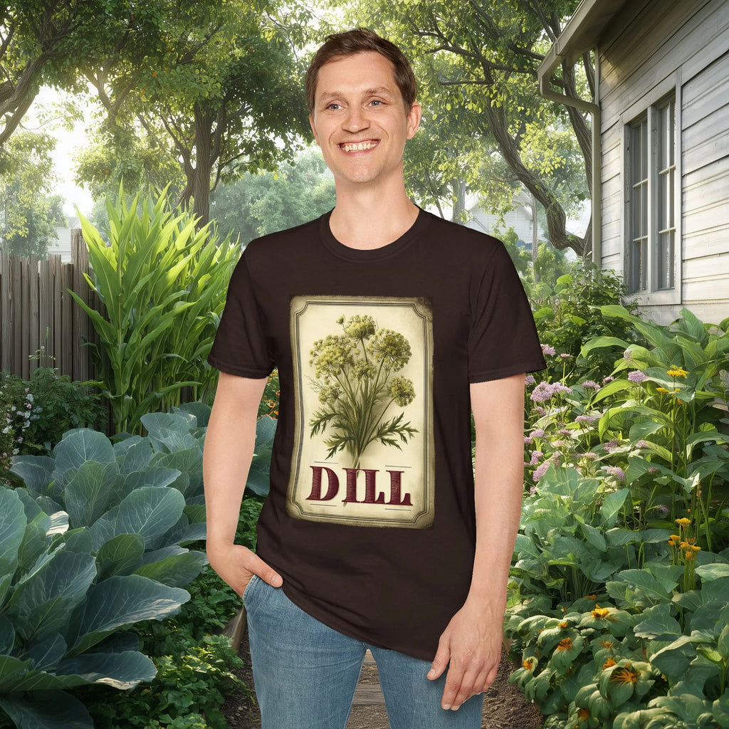 Dill Herb Vintage Seed Packet T-Shirt for Nature Lovers